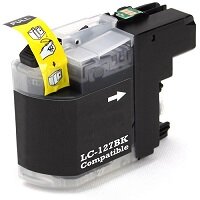 Compatible Brother LC127XLBK LC127BK Black 1200 Page Yield Ink Cartridge